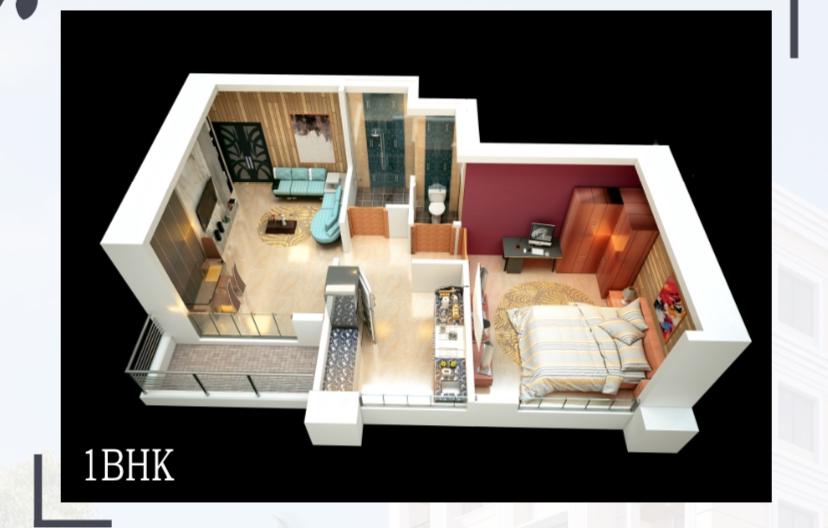3DFloorPlan of Akanksha Residency