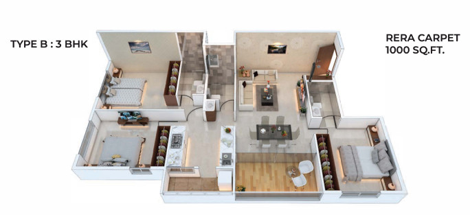 3DFloorPlan of SBM Grazia