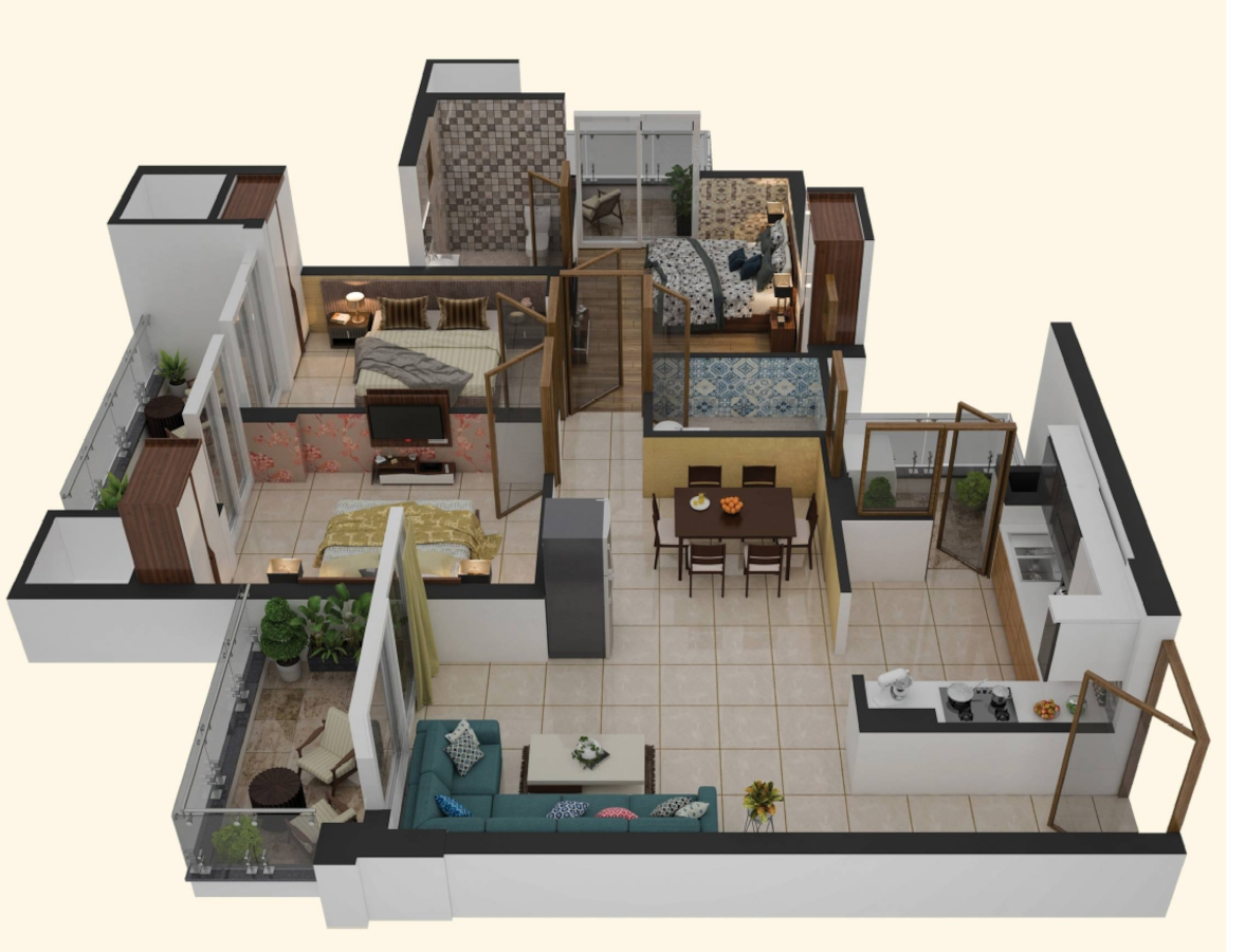 3DFloorPlan of Eros Sampoornam