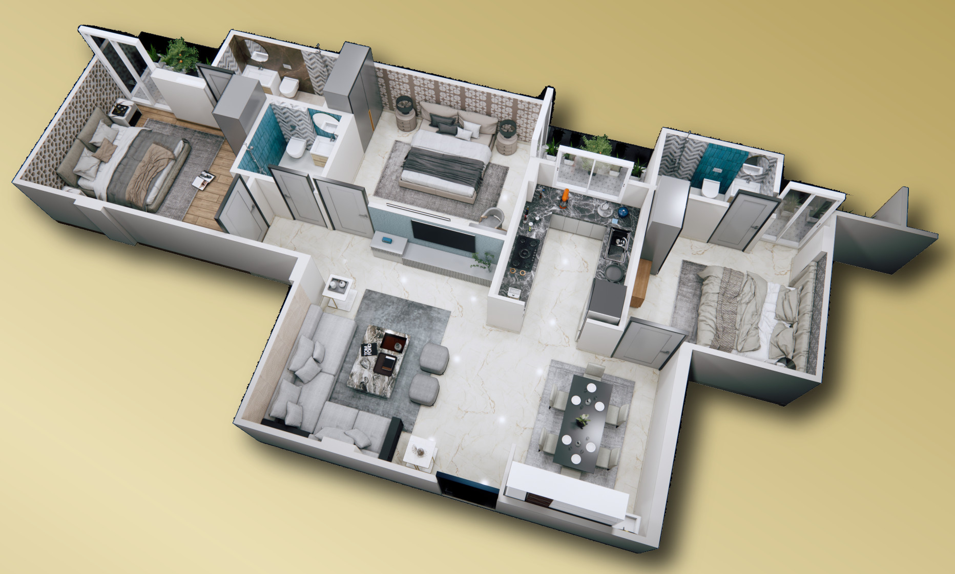 3DFloorPlan of Parth Crown