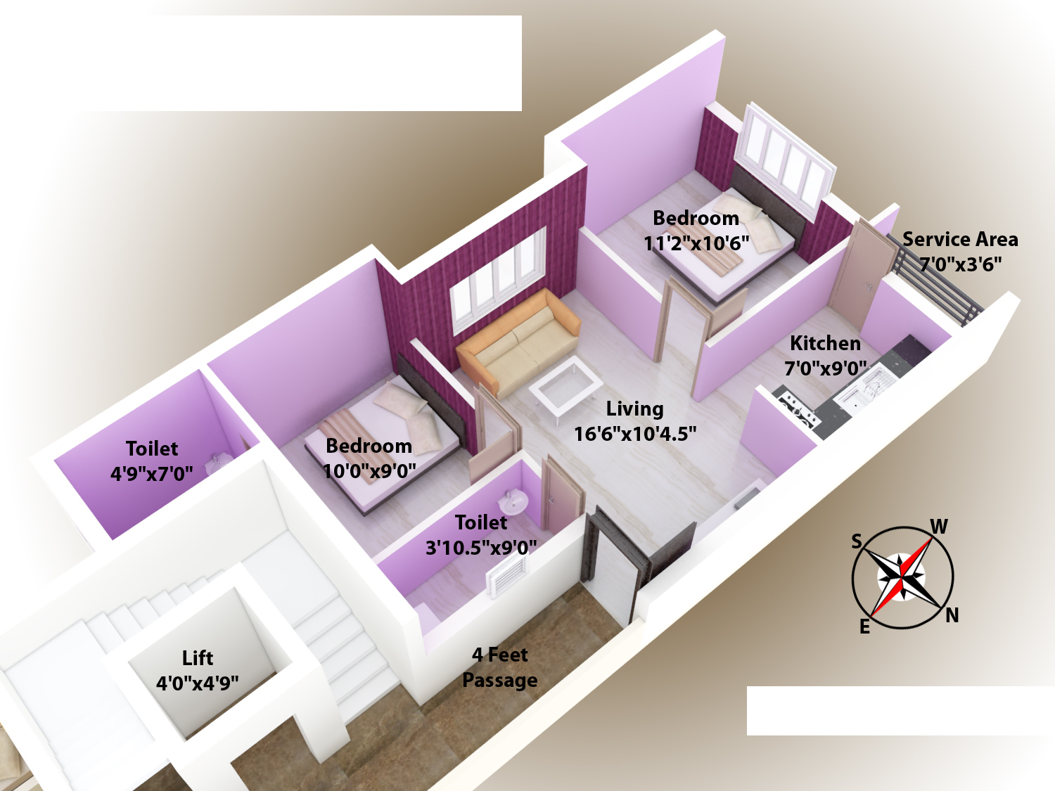 3DFloorPlan of Sri Pink House