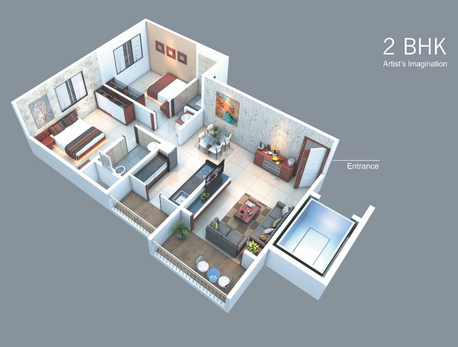 3DFloorPlan of Lunkad RKL Anand PH2 A Building