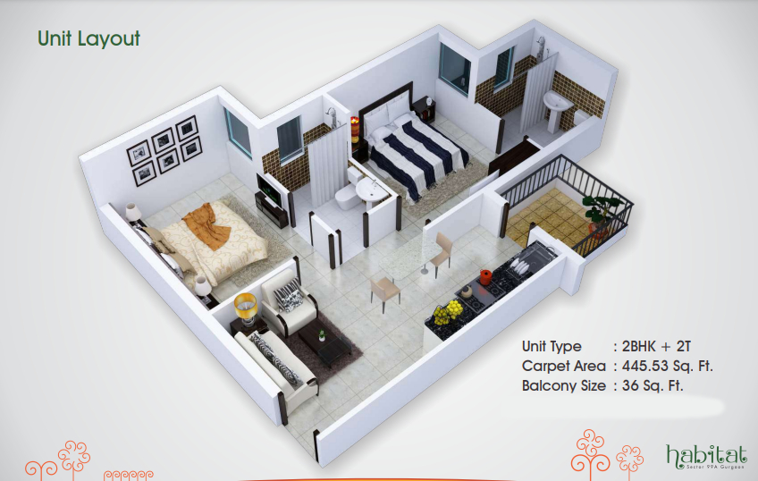 3DFloorPlan of Habitat Prime