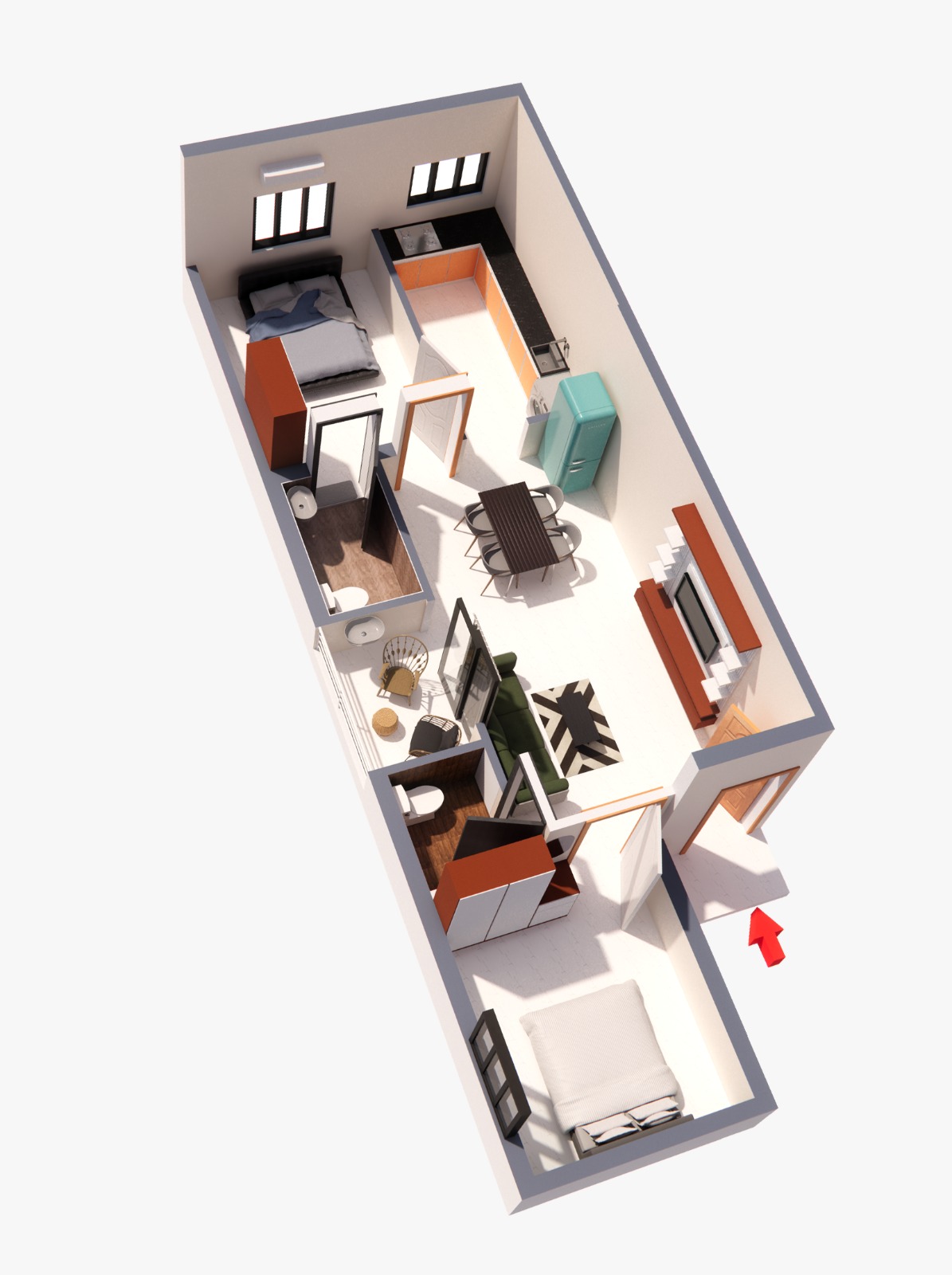 3DFloorPlan of Akshayaa Meridian