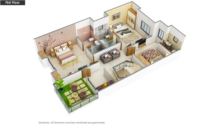 3DFloorPlan of Alark Signature Park