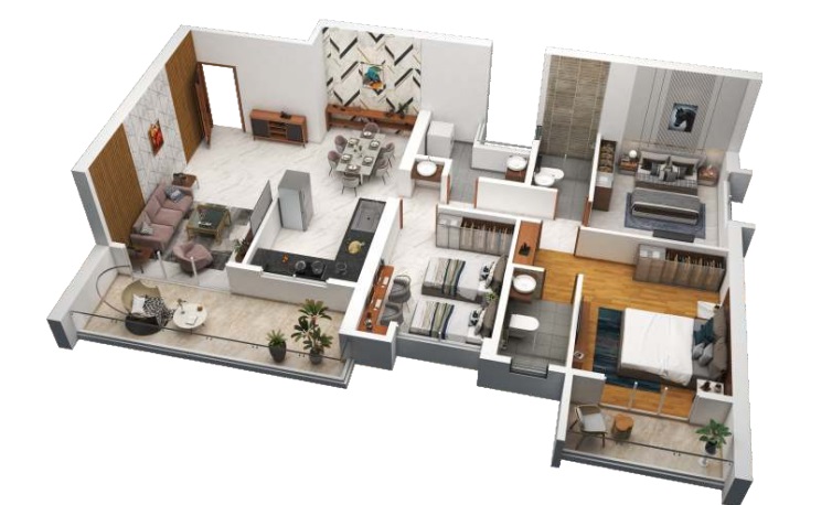 3DFloorPlan of Empire Square Phase II
