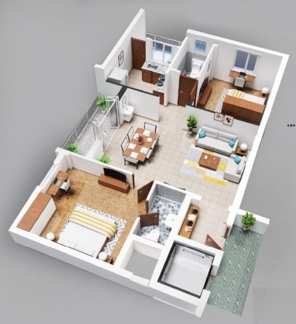 3DFloorPlan of Sathya Pallava Garden