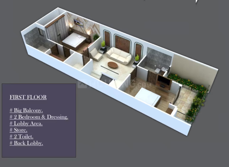 3DFloorPlan of Vidhan Royal One Residency