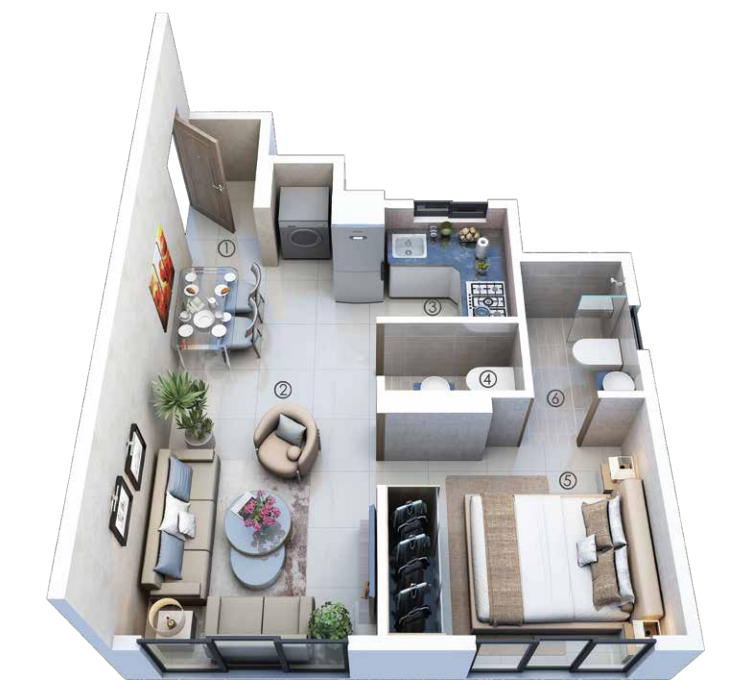 3DFloorPlan of Atmiya Prime Vista Phase 2