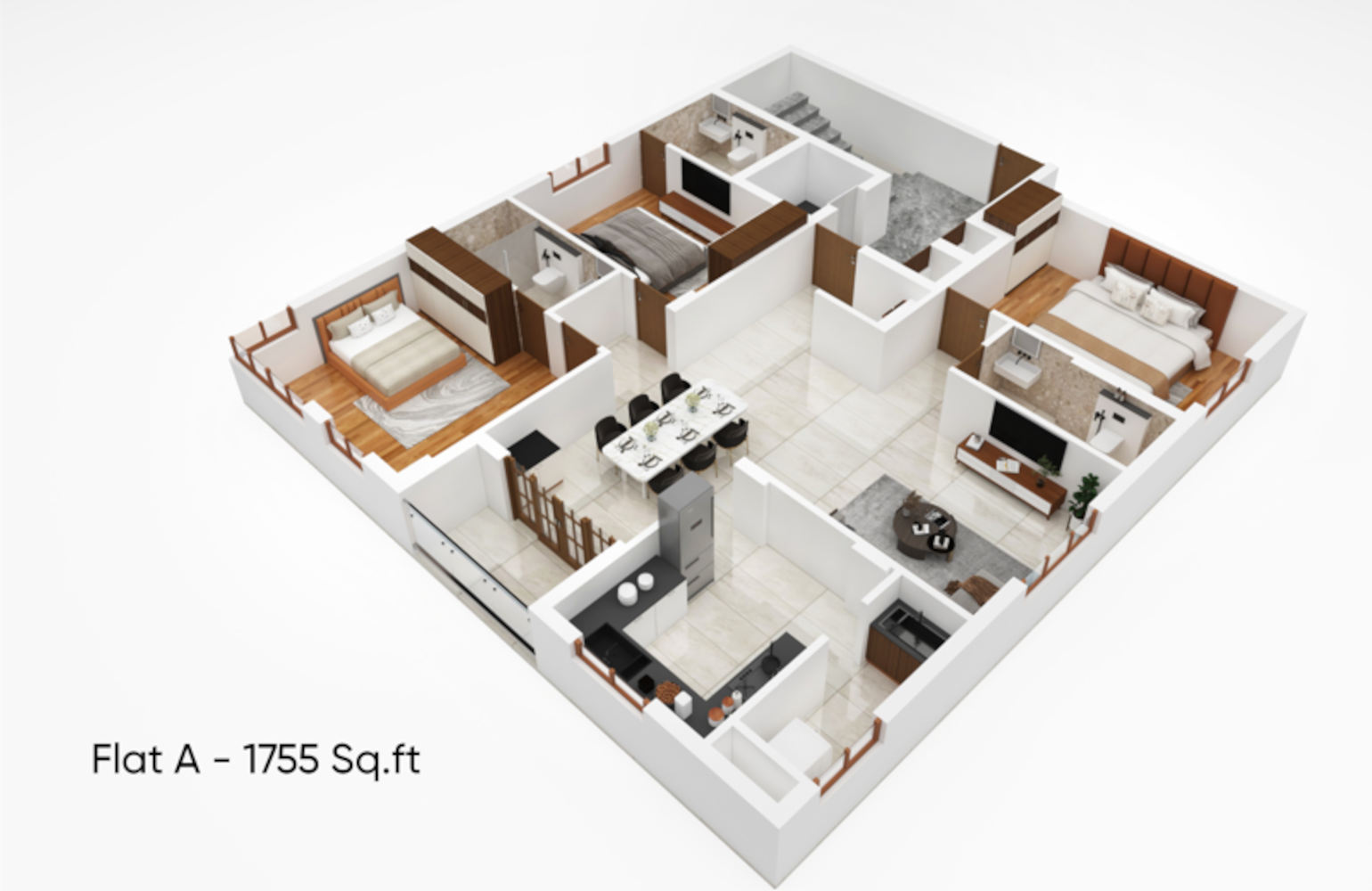 3DFloorPlan of Salma SNKP Illam