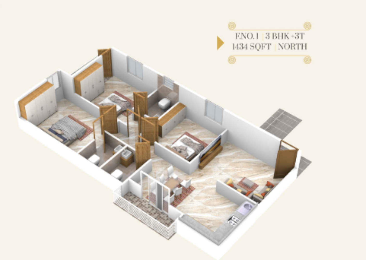 3DFloorPlan of MC Palazzo