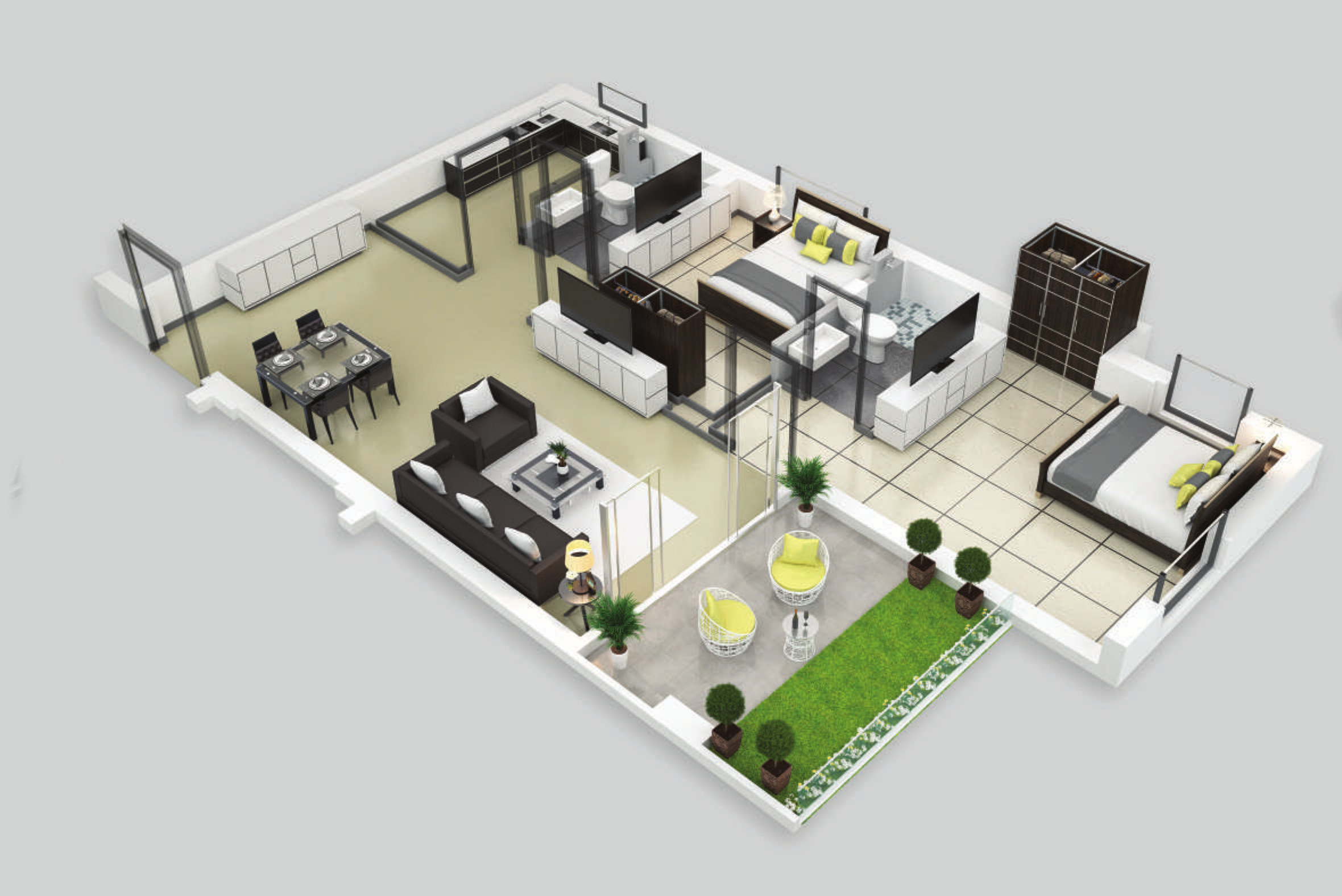 3DFloorPlan of Top Whispering Winds