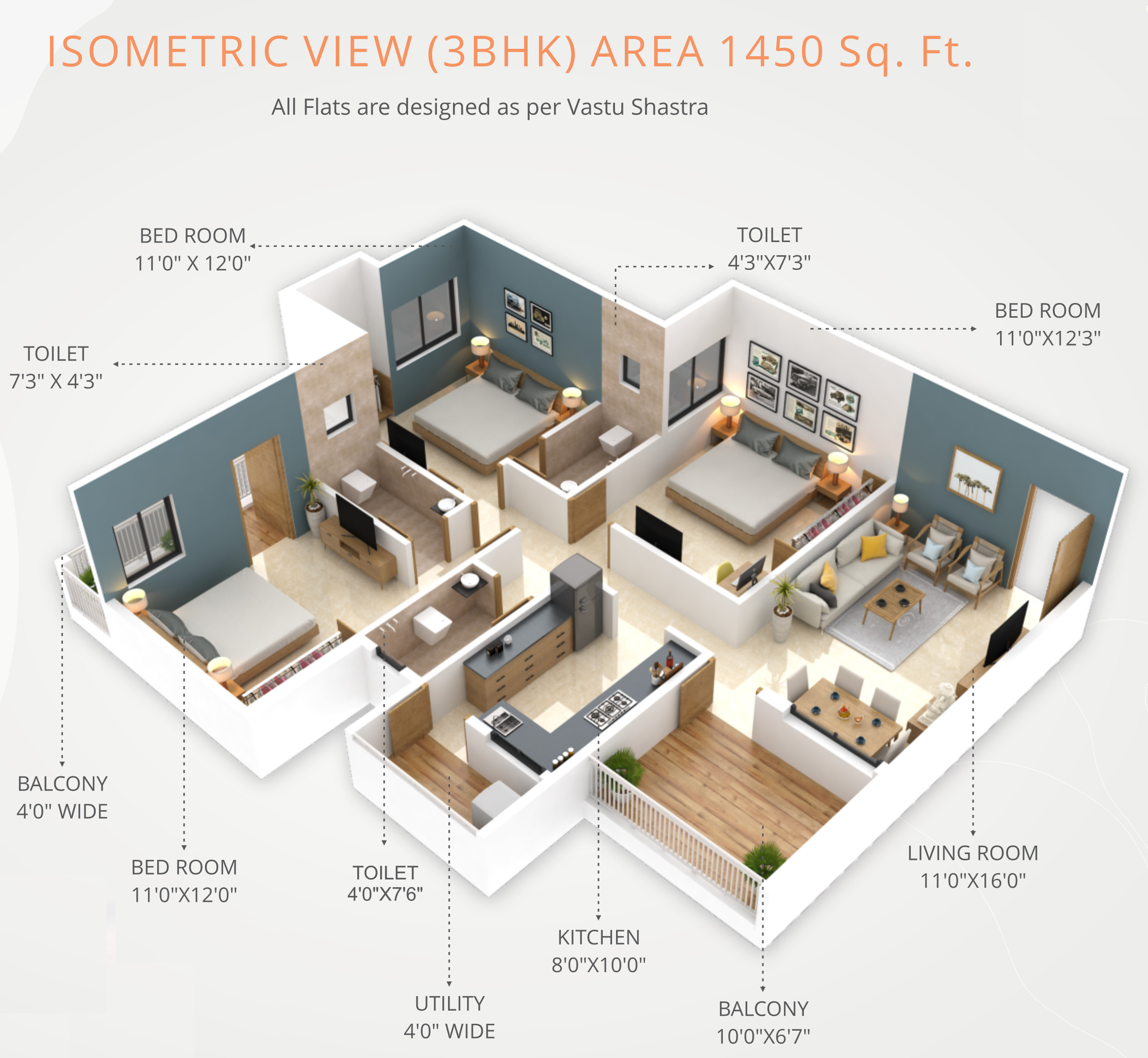 3DFloorPlan of Satyam Garden