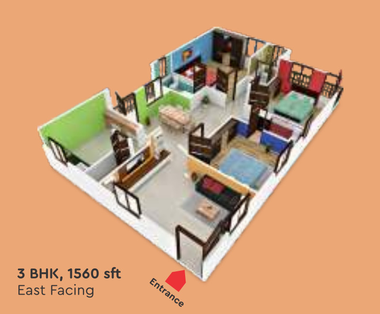 3DFloorPlan of Primark Cygnus Block B