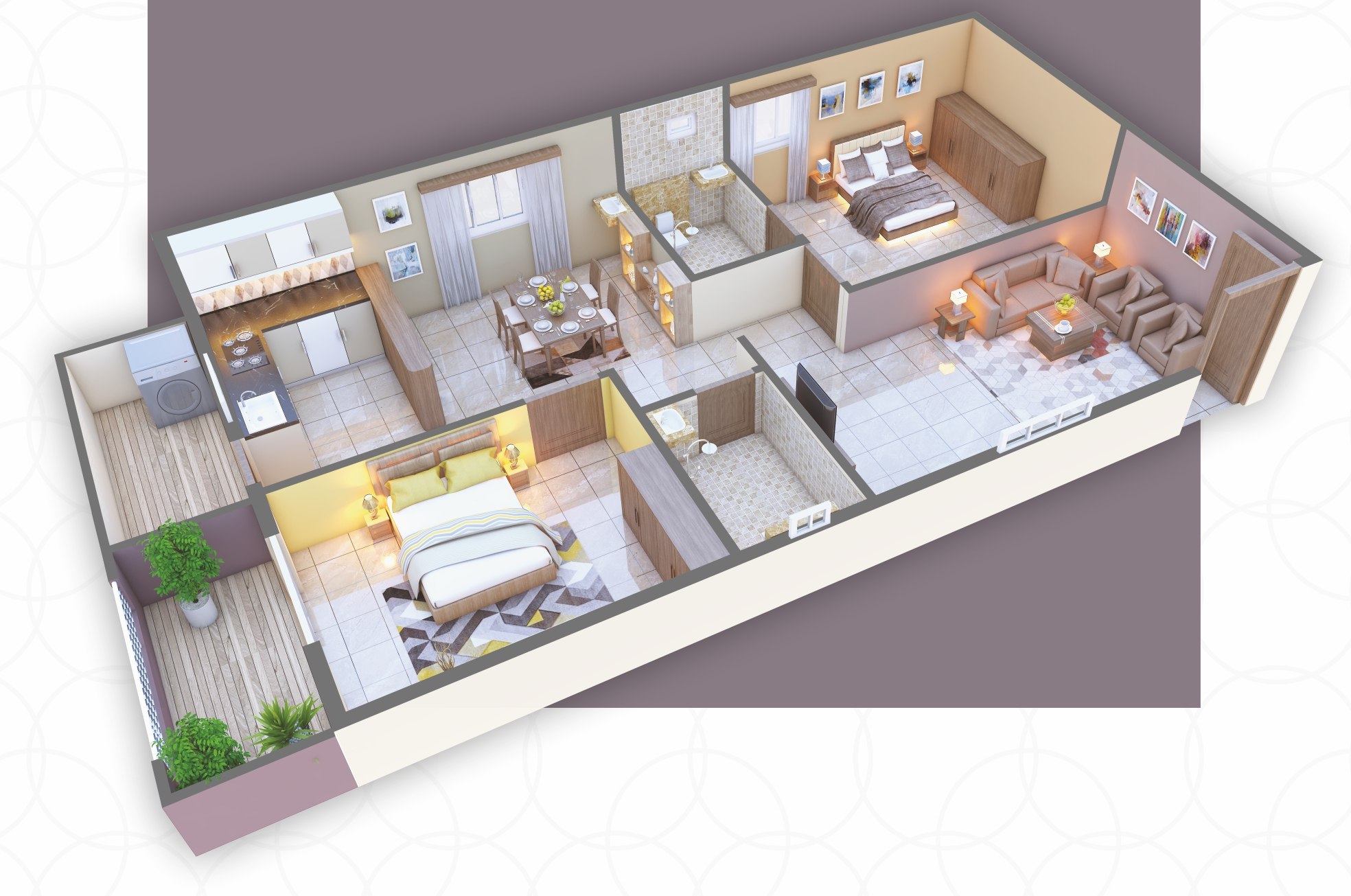 3DFloorPlan of Adithi Elegance