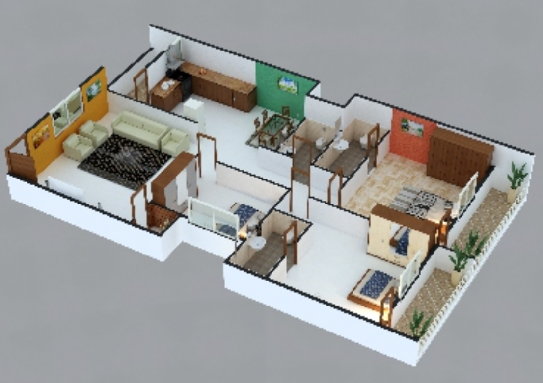 3DFloorPlan of Destiny Sai Krupa Pride