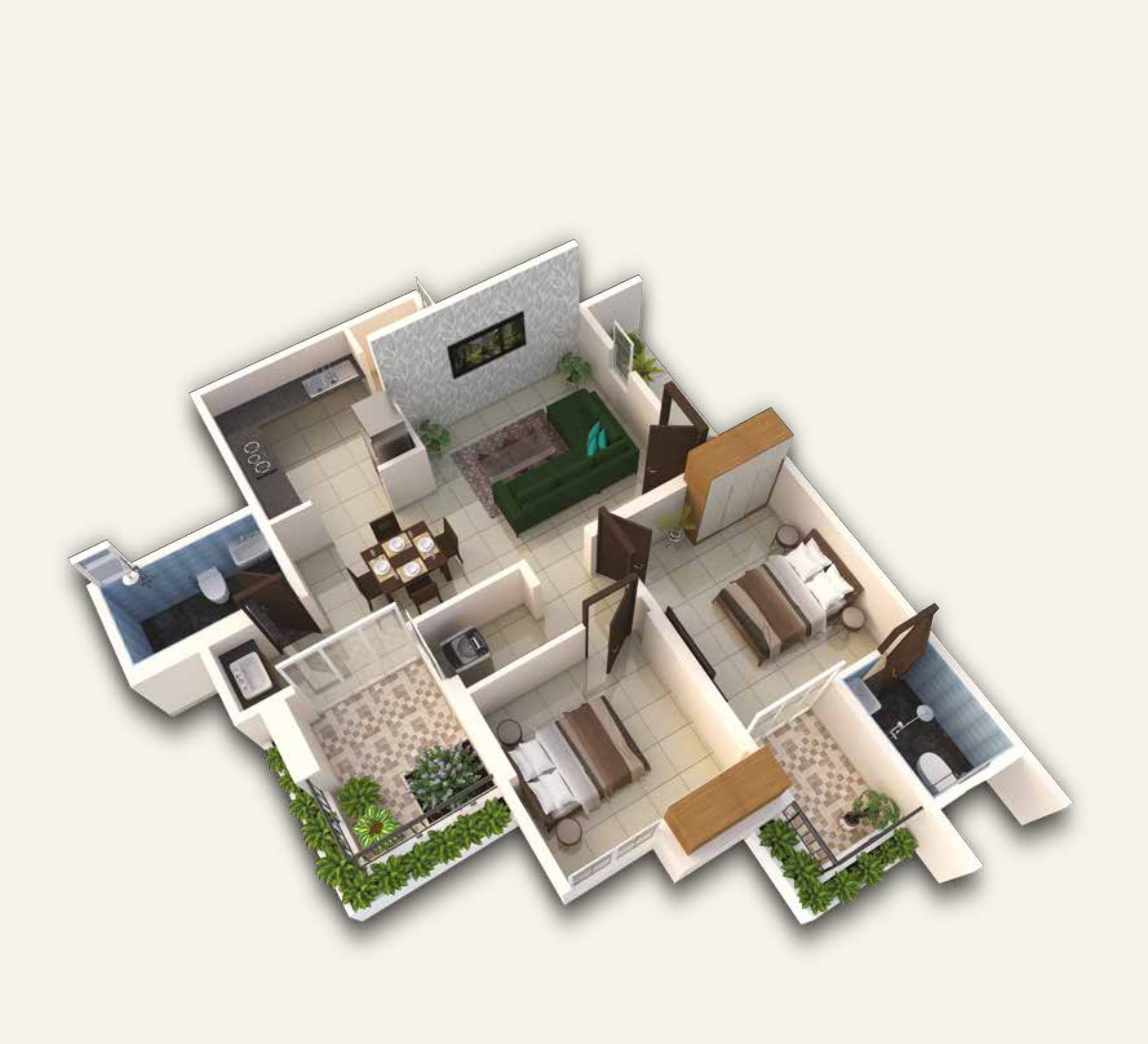 3DFloorPlan of Poorvi Estella
