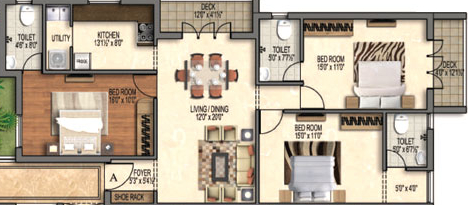 3DFloorPlan of Bluemoon Grandeur Phase 2