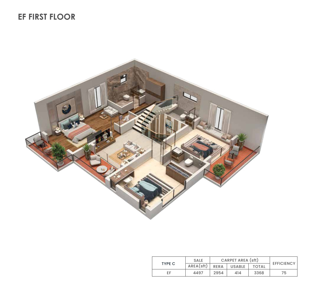 Upper Level Duplex Plan
