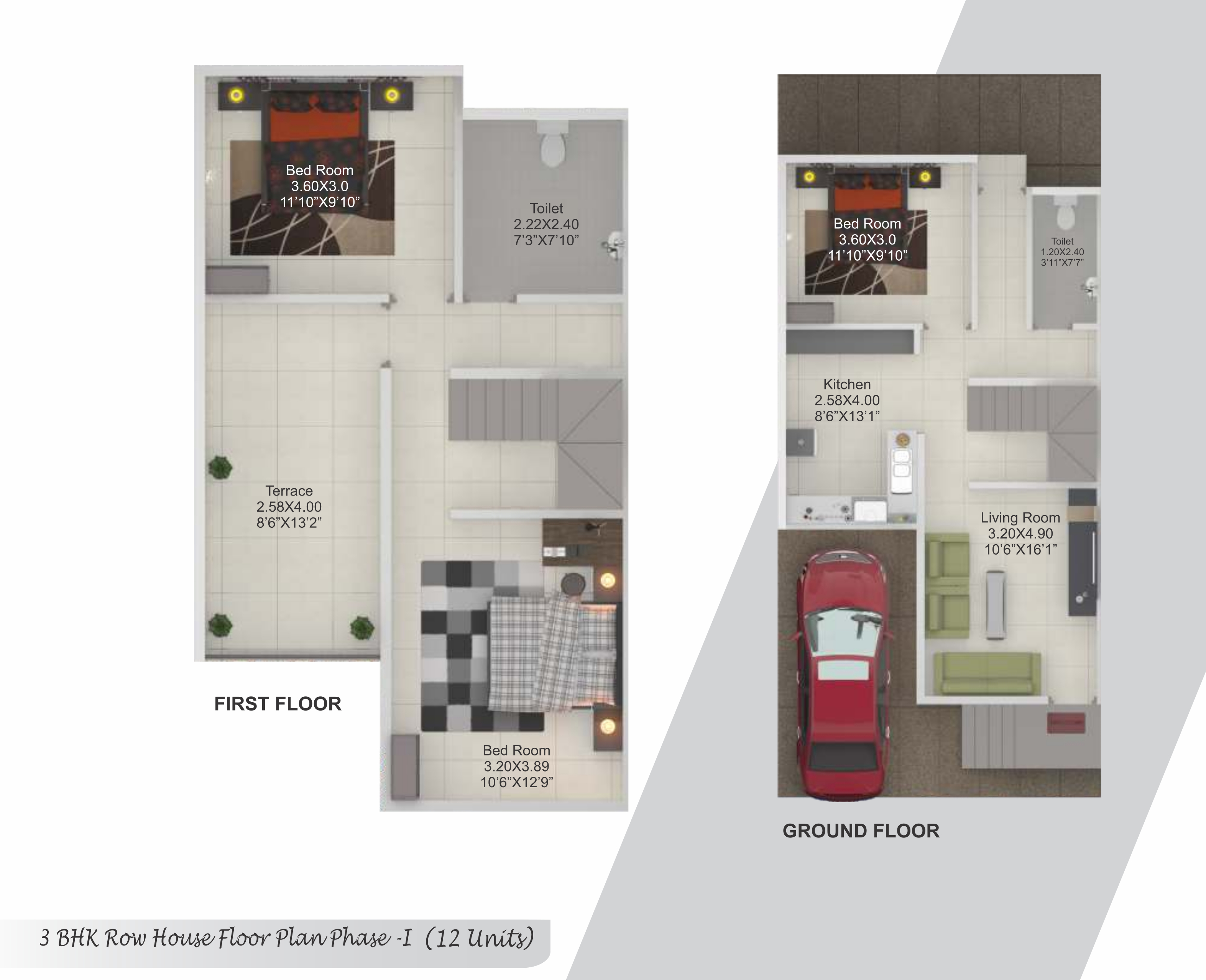 3DFloorPlan of Surya Shri Ramrao Residency Rowhouse