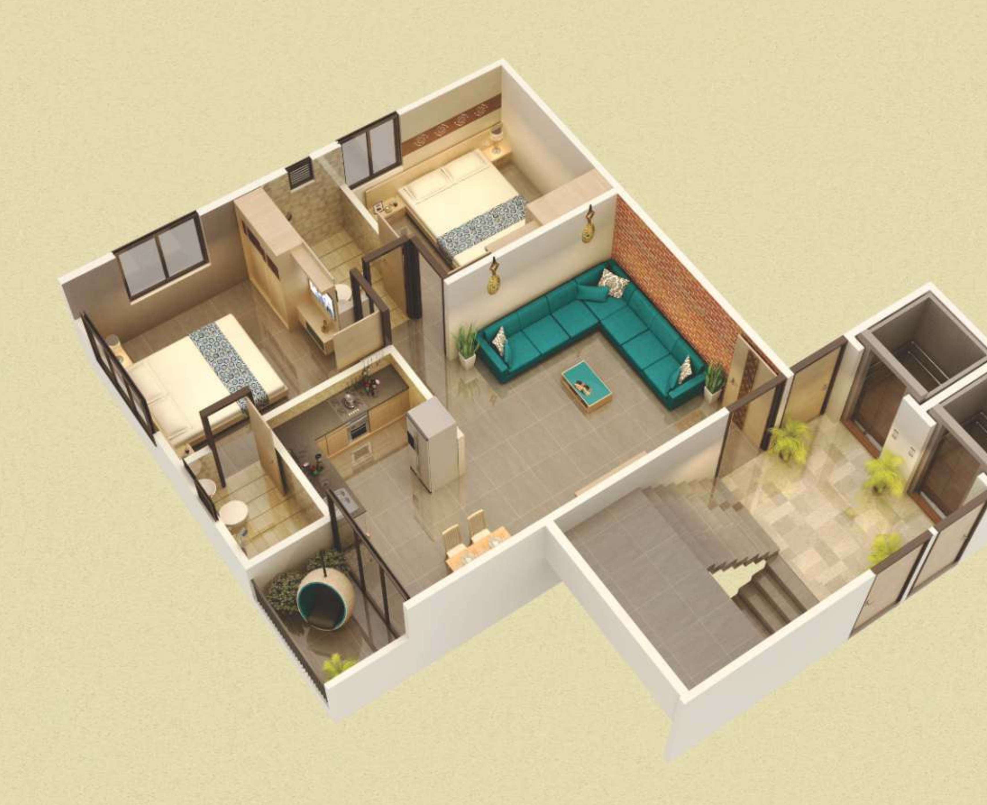 3DFloorPlan of Vraj Mangal Phase 1