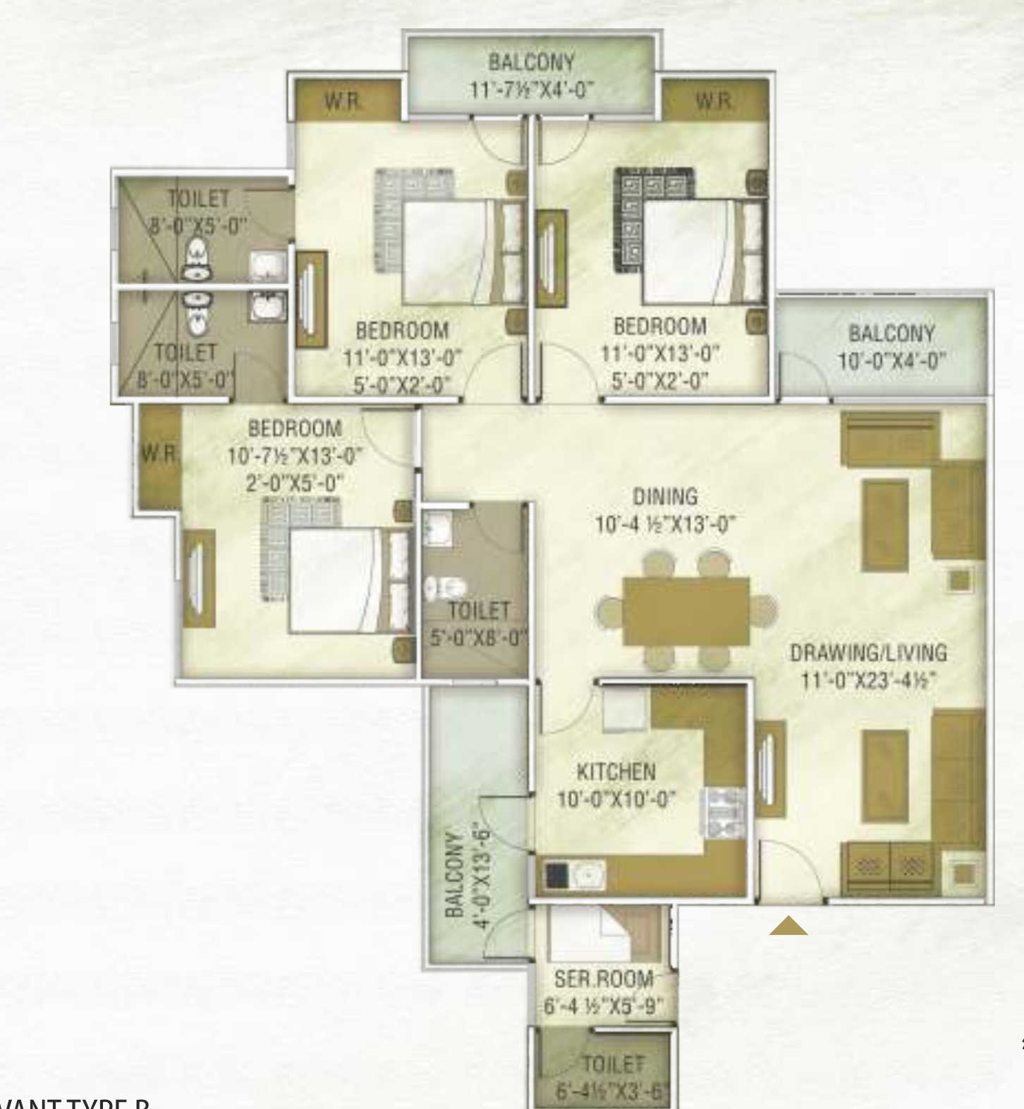 3DFloorPlan of Unique Unique Apex Towers Phase 1