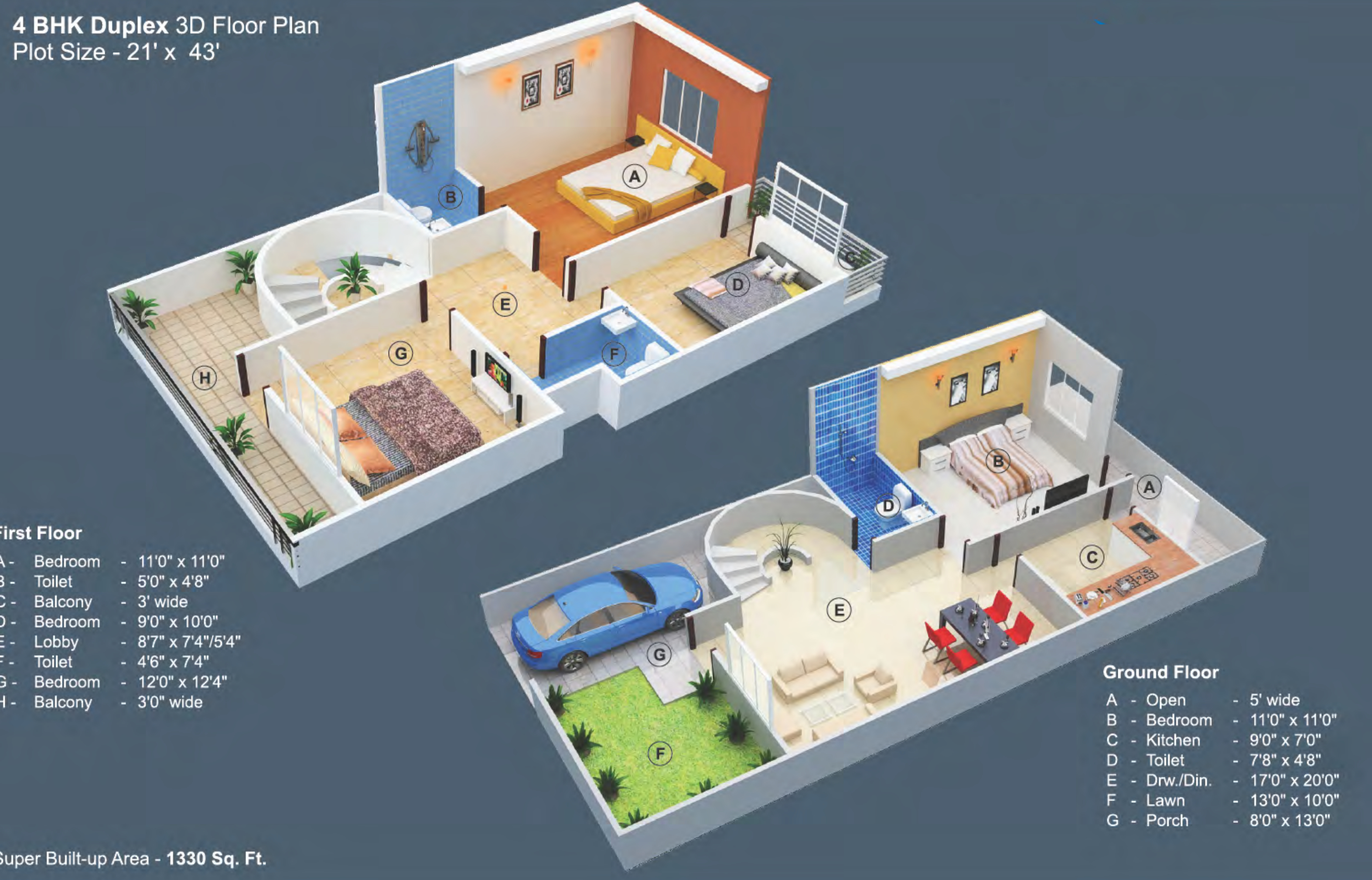 3DFloorPlan of Mansa Vaidyanath City