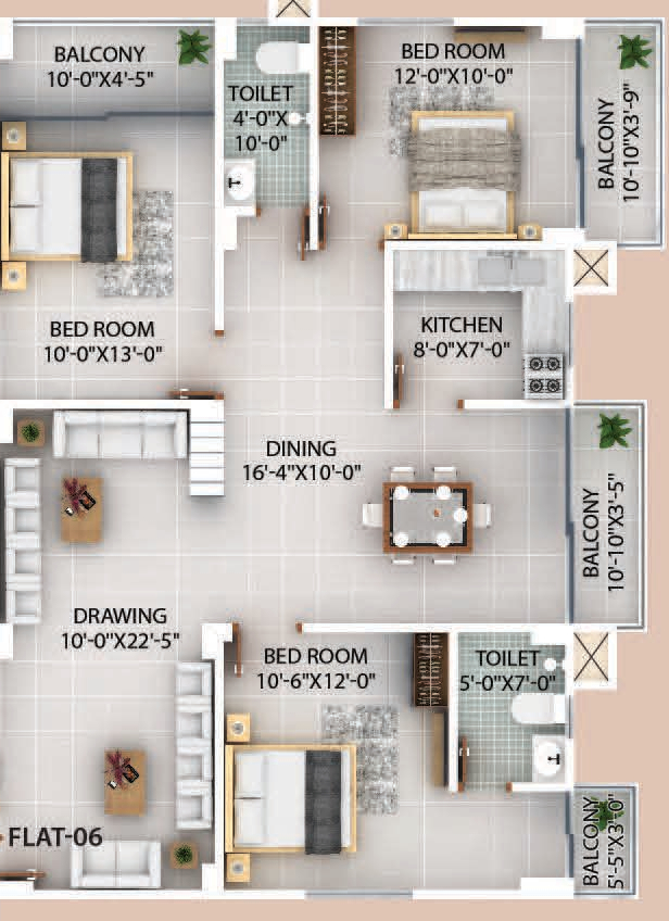 3DFloorPlan of Patwari Devkinandan Vatika