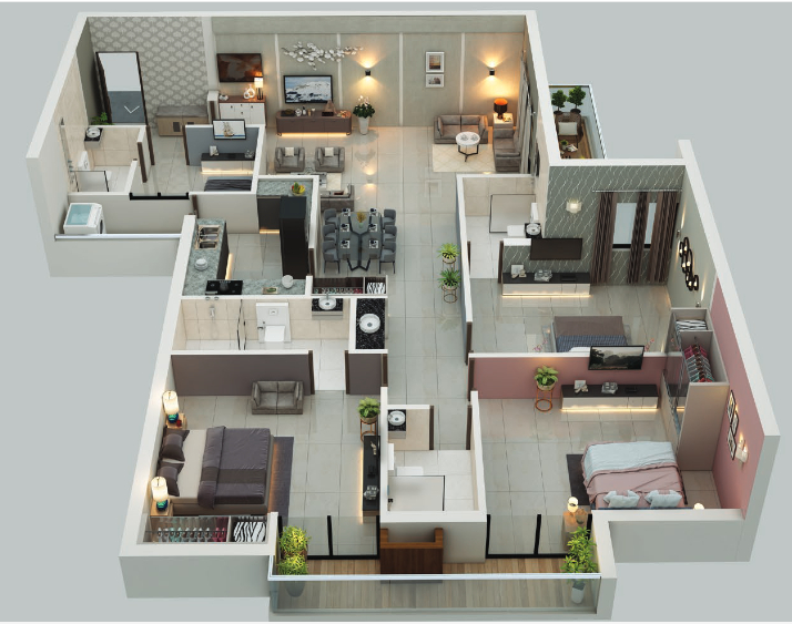 3DFloorPlan of Shuvam Meadows