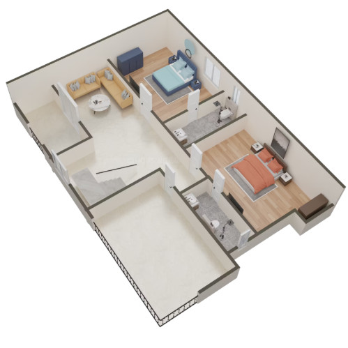 Upper Level Duplex Plan
