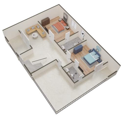 Upper Level Duplex Plan Upper Level Duplex Plan