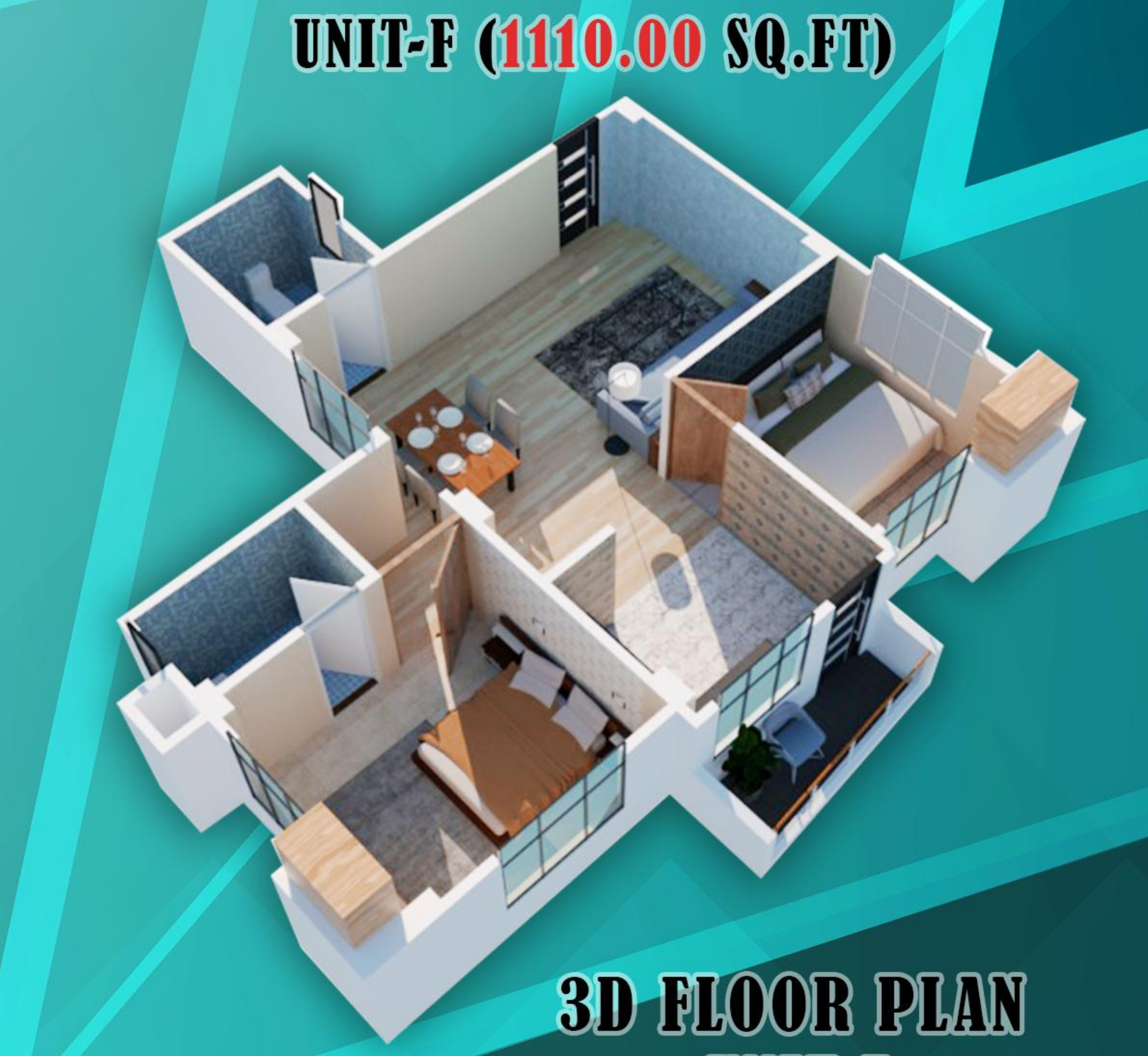 3DFloorPlan of Concept Jilika Residency