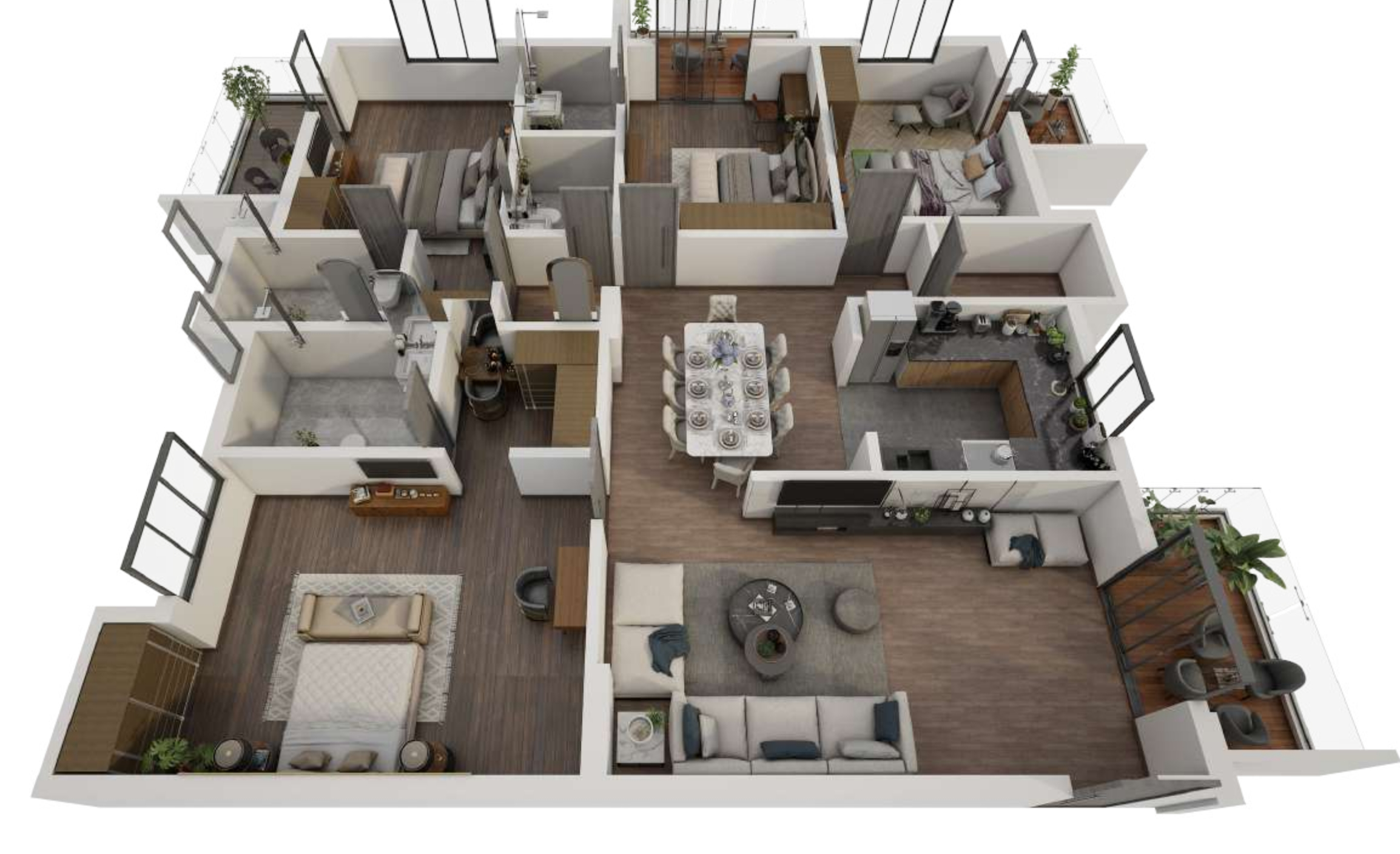 3DFloorPlan of Protech Tarun Nagar Phase2 Block B