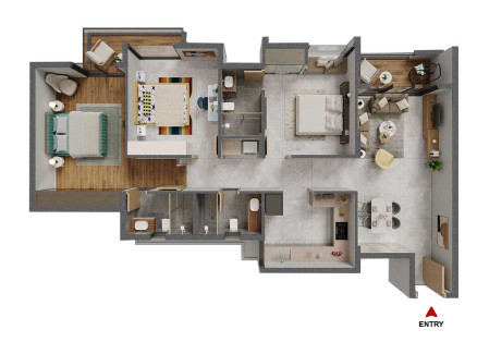 3DFloorPlan of Shubhashish Marina
