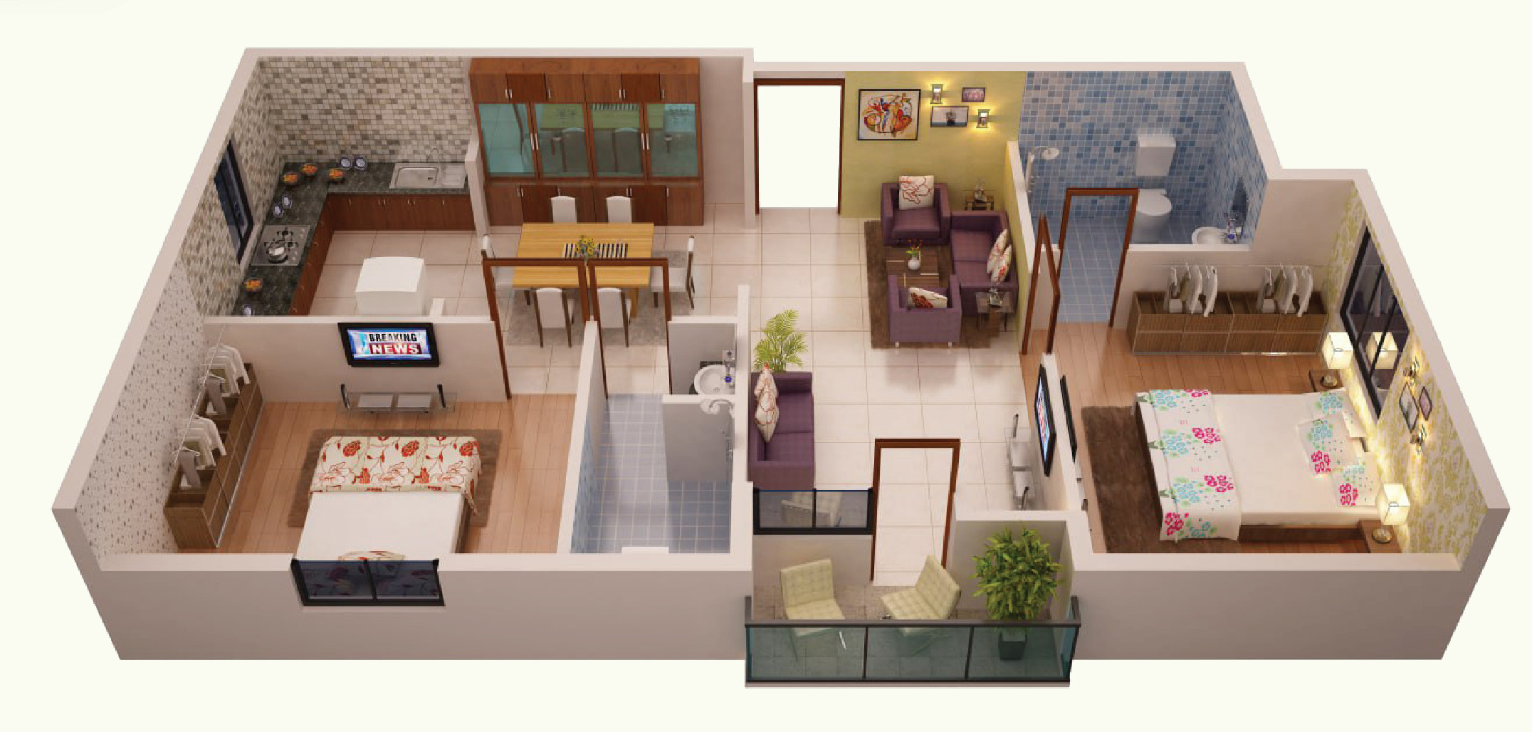 3DFloorPlan of Shree Surya Enclave