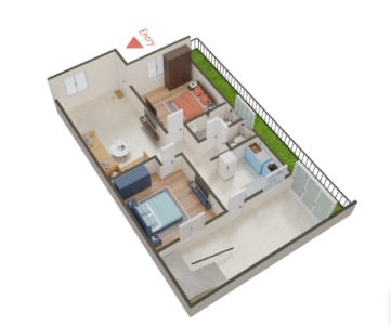 3DFloorPlan of Rajnagar Tenaments