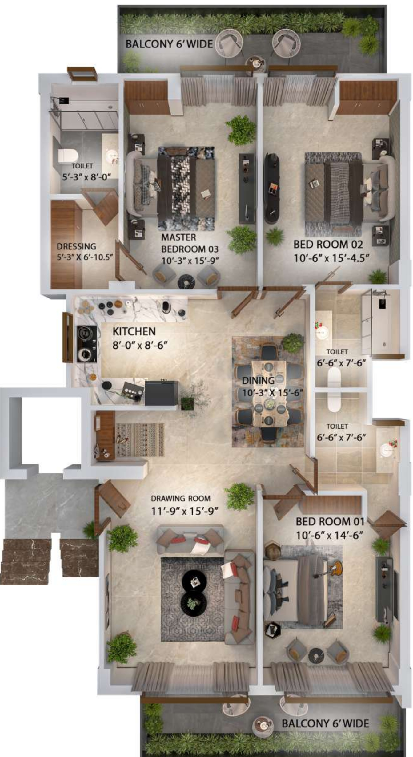 3DFloorPlan of Sunshine Homes