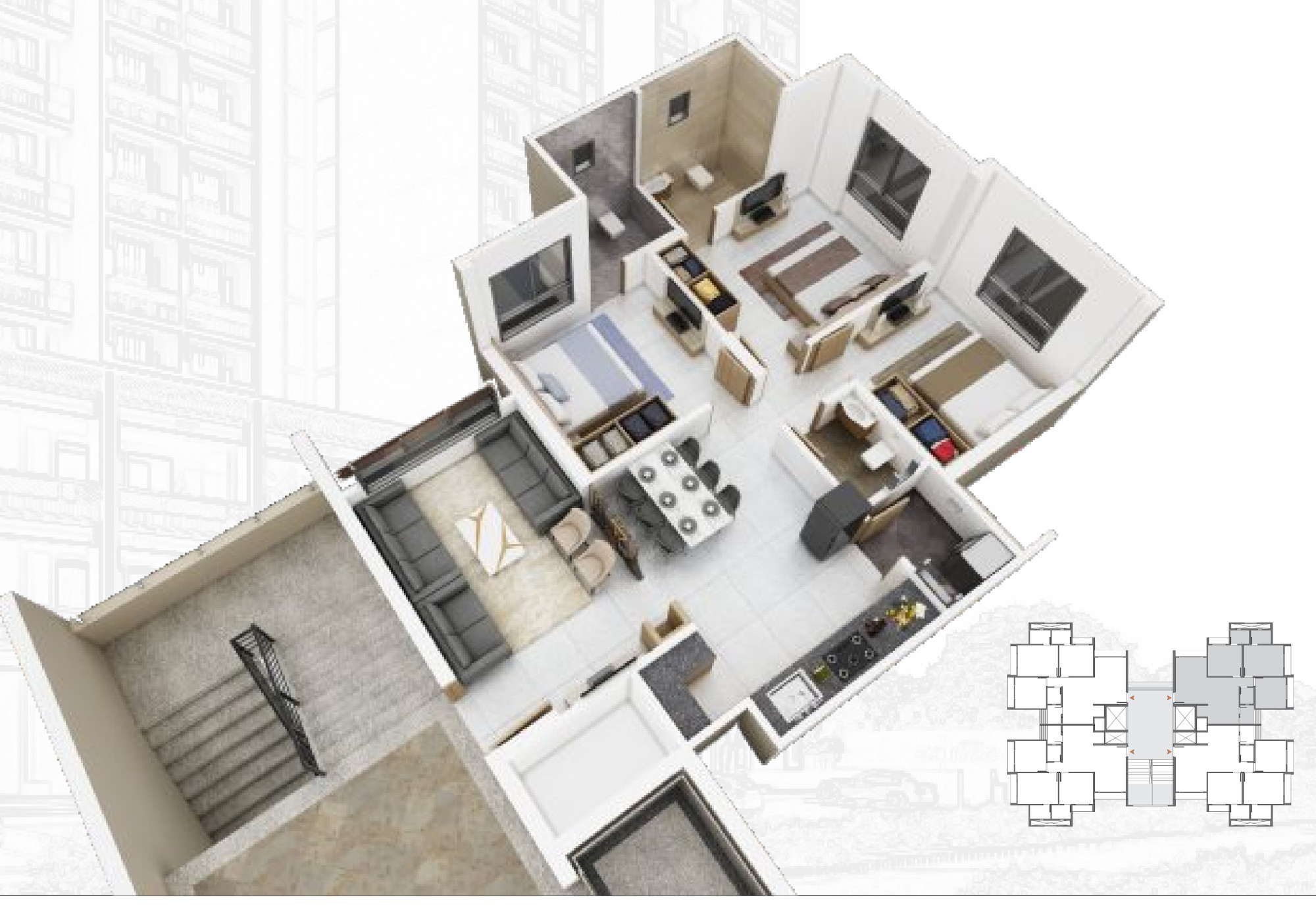 3DFloorPlan of Basil Skyline