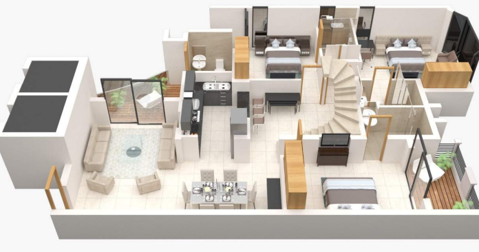 3DFloorPlan of SAB SSL Highway Towers