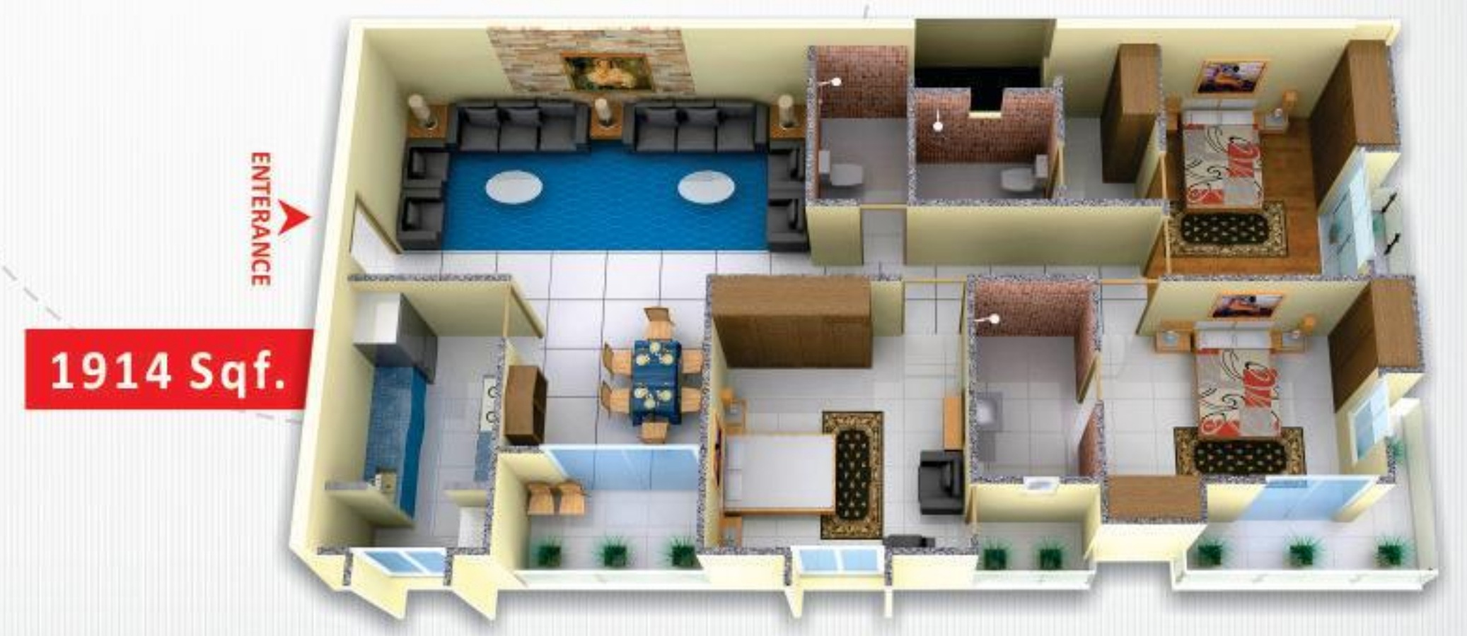 3DFloorPlan of Ansh Babylon Heights