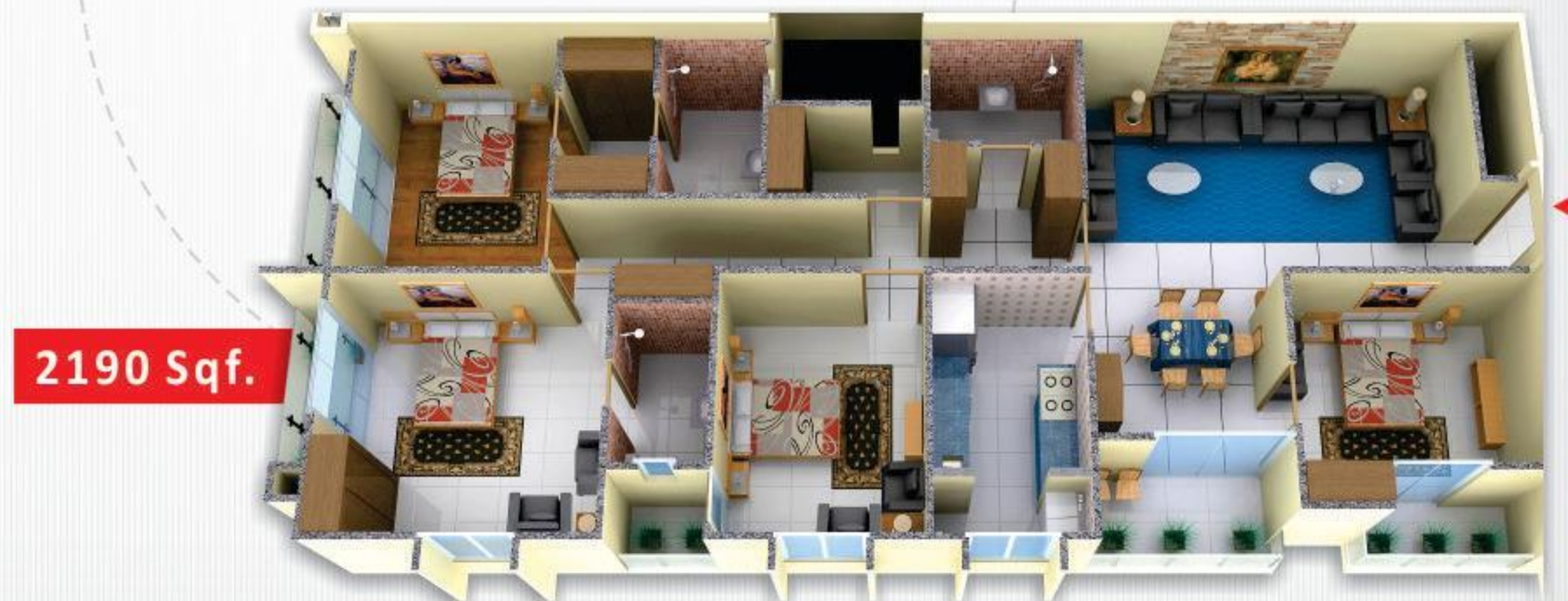 3DFloorPlan of Ansh Babylon Heights