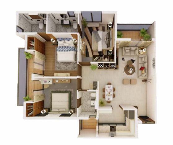3DFloorPlan of BP DPS Palladio