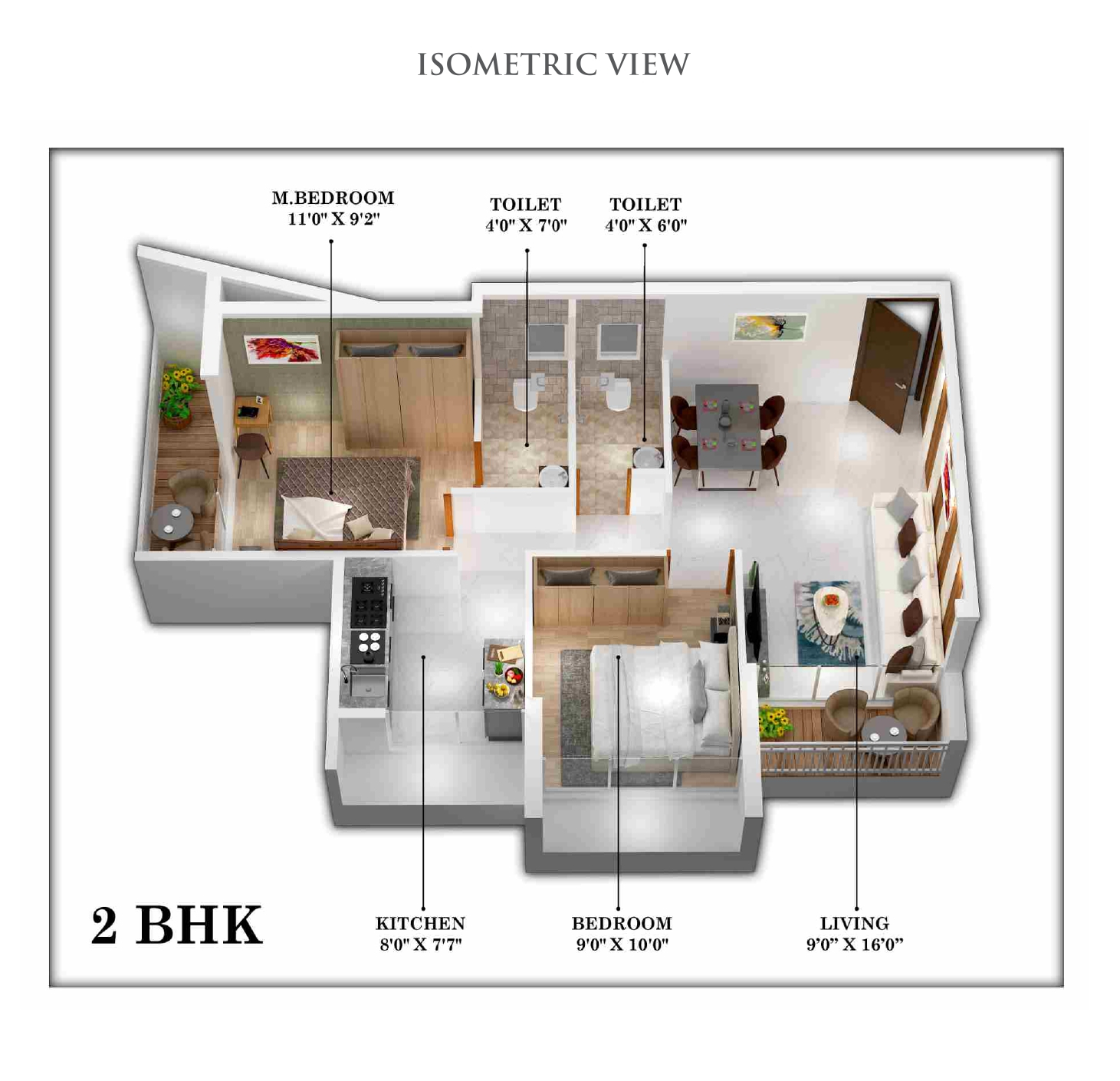 3DFloorPlan of S K Residency