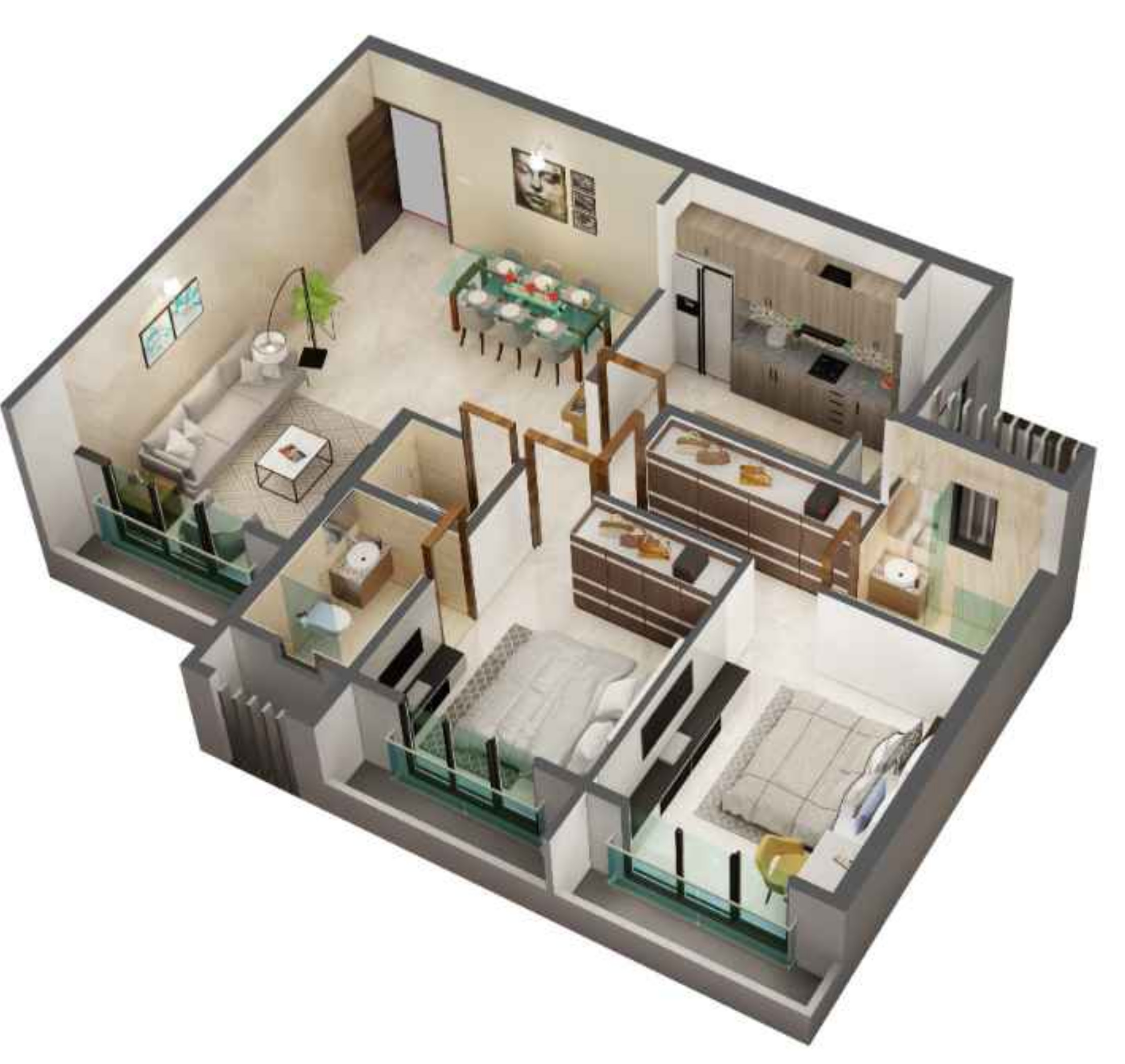 3DFloorPlan of Sonam Indra Neel