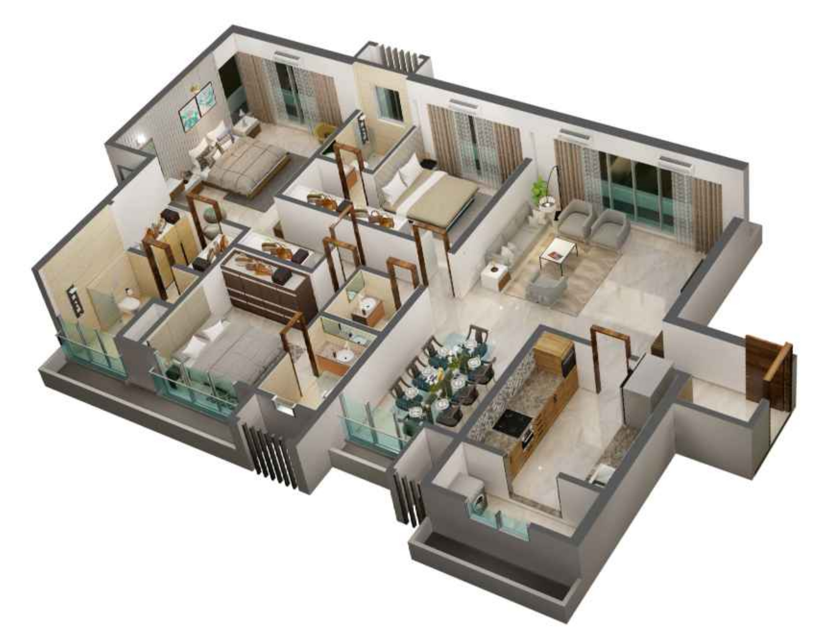 3DFloorPlan of Sonam Indra Neel