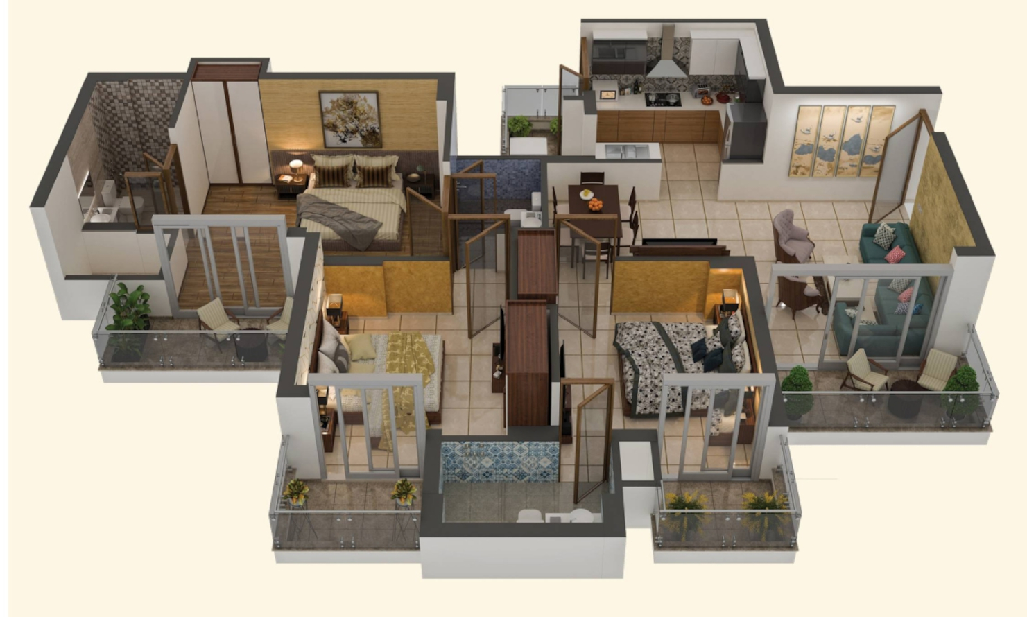 3DFloorPlan of Eros Sampoornam