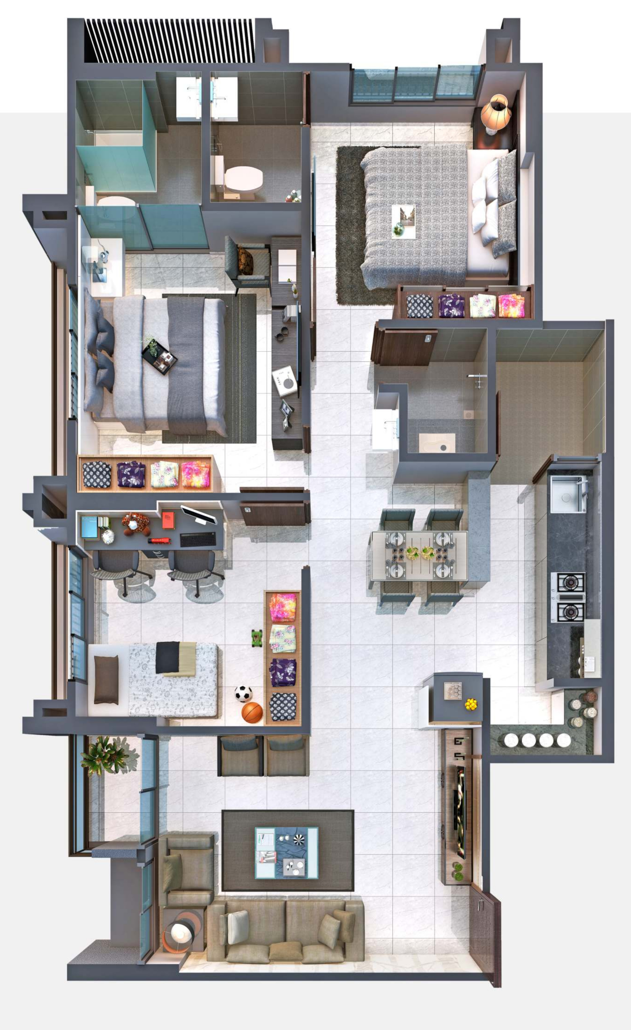 3DFloorPlan of Swastik Heights