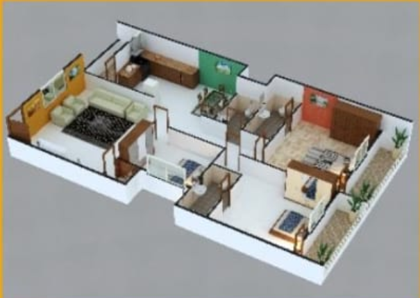 3DFloorPlan of Ballal Sai Krupa Pride