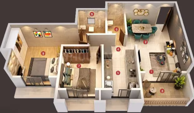 3DFloorPlan of Unique Shubharambh