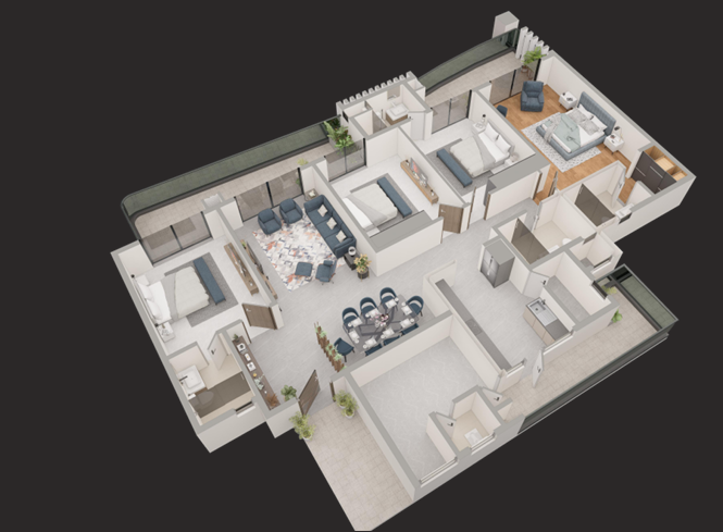 3DFloorPlan of Gaurs Aspire Centurian Park